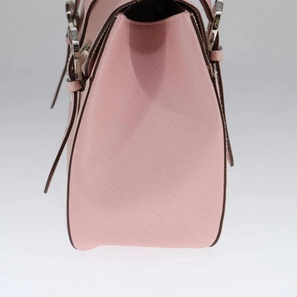 Salvatore Ferragamo Gancini Hand Bag Leather Pink Auth 108902V - Picture 5 of 16